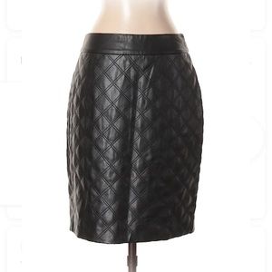 Banana Republic Quilted Faux Leather Pencil Skirt